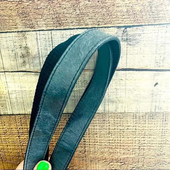 NWOT Jack George’s Distressed Slate Grey Buffalo Leather Crossbody - Picture 8 of 12